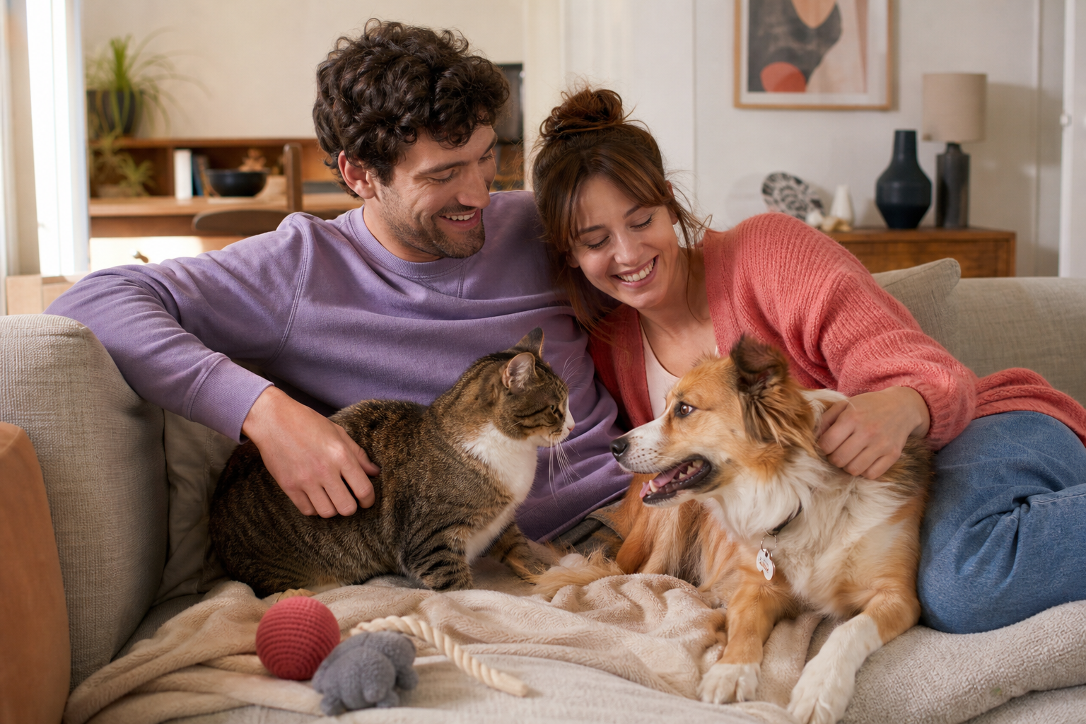 Chien de famille en bonne forme dans son environnement quotidien