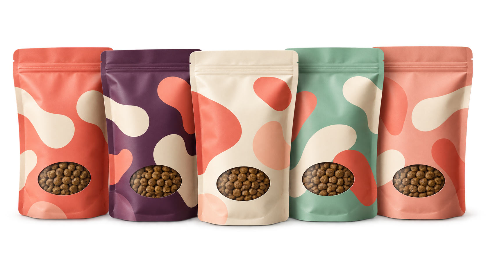 Différents formats d’aliments Petfood Community à portionner