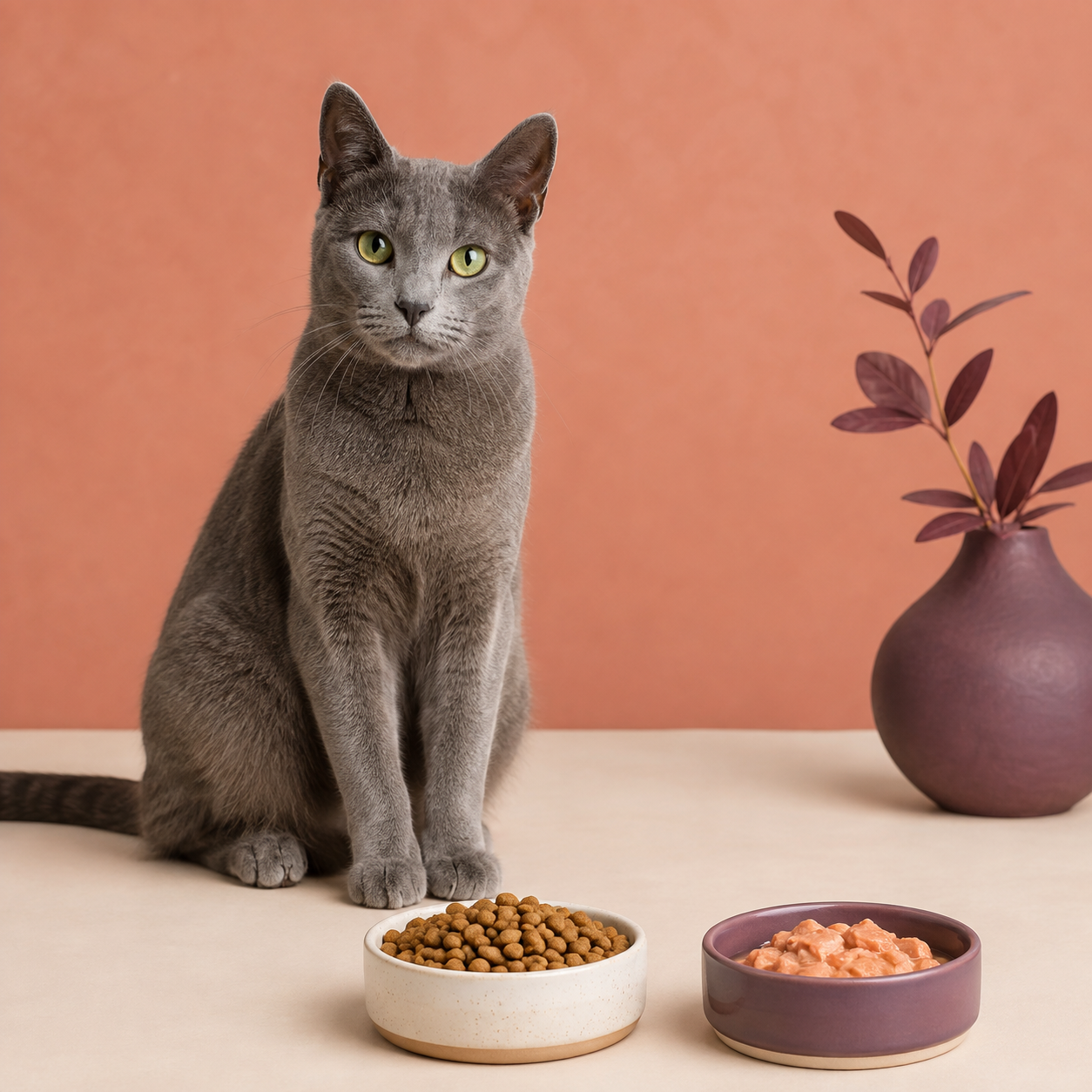 Illustration de la gamme Raltec pour chat adulte avec alimentation sèche et humide