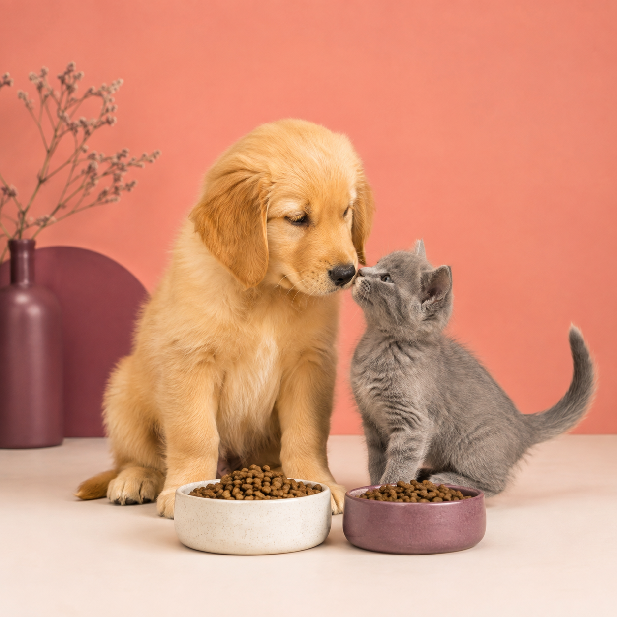 Illustration de la gamme croissance Raltec avec un chiot et un chaton